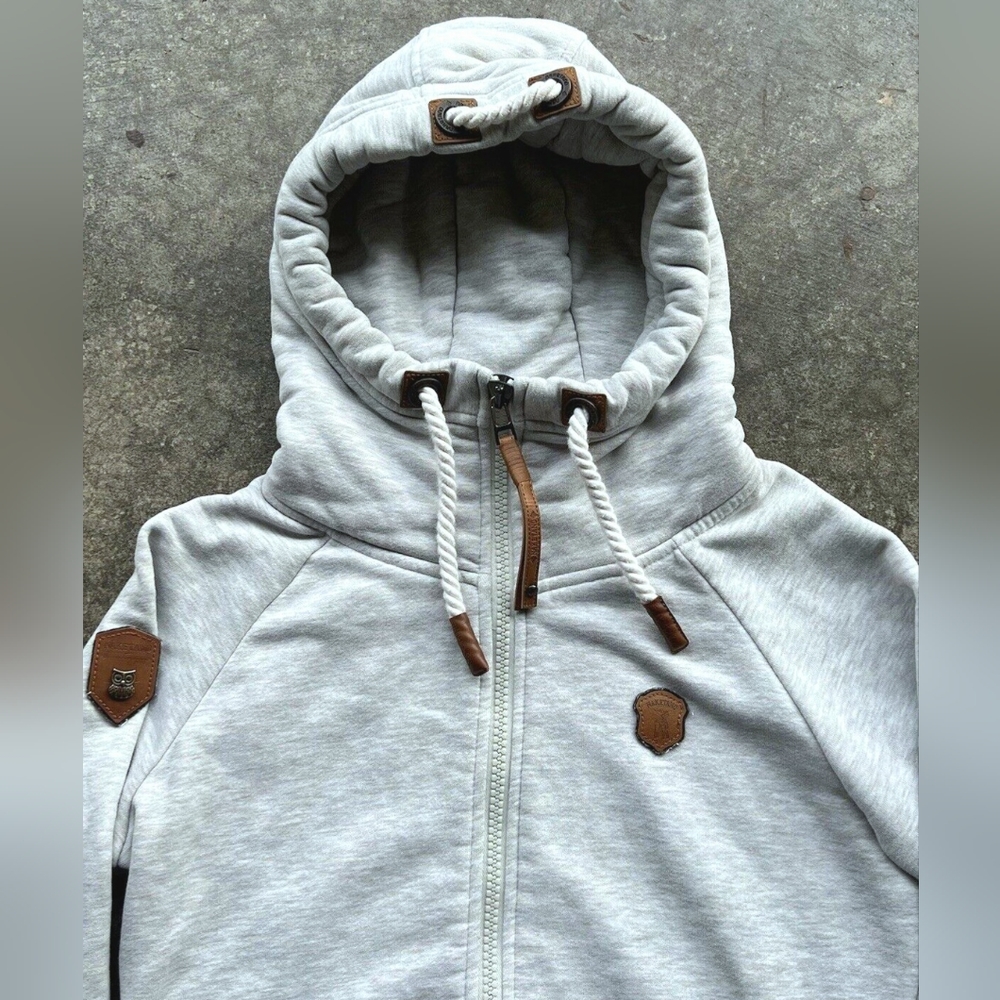 Women's Medium Naketano Full-Zip hoodie w/ heavy Rope Drawstring from Germany